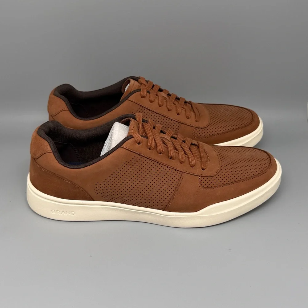 Cole‎ Haan GC Modern Perf Brown Leather Shoess  C33980 Men’s Sz 10W NWT